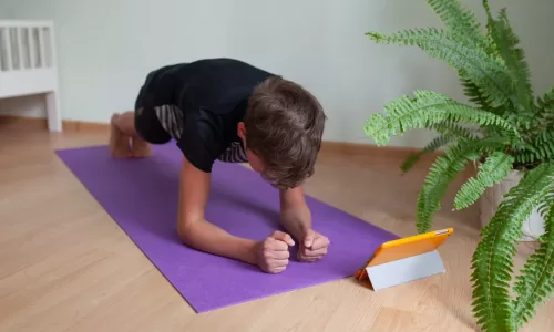 Plank exercise for core back and abs